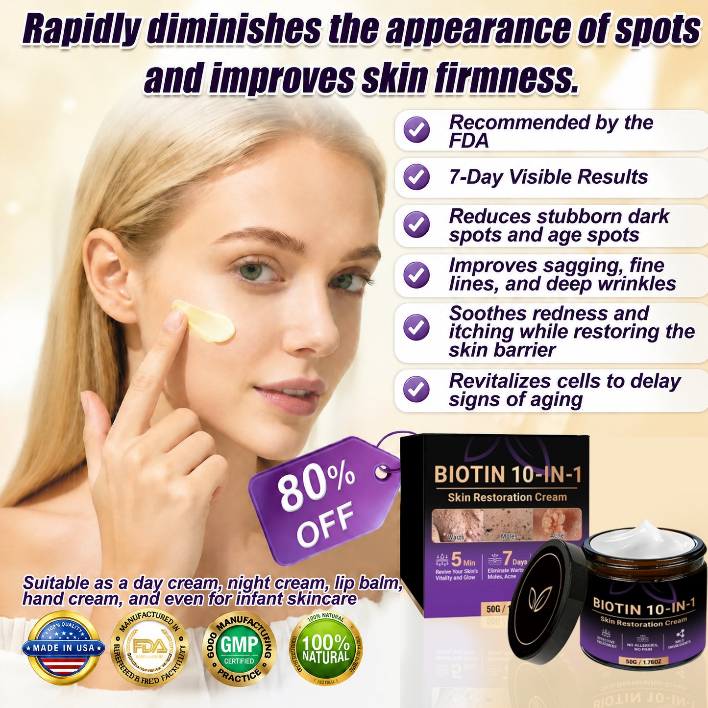 Biotin 10-in-1 Skin Restoration Cream🍀