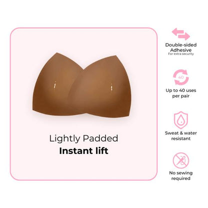Invisible Lift - Patented Sticky Fashion Bra Inserts Prevents Nipple Slips No Sewing Required Low Cut Tops Womenswear