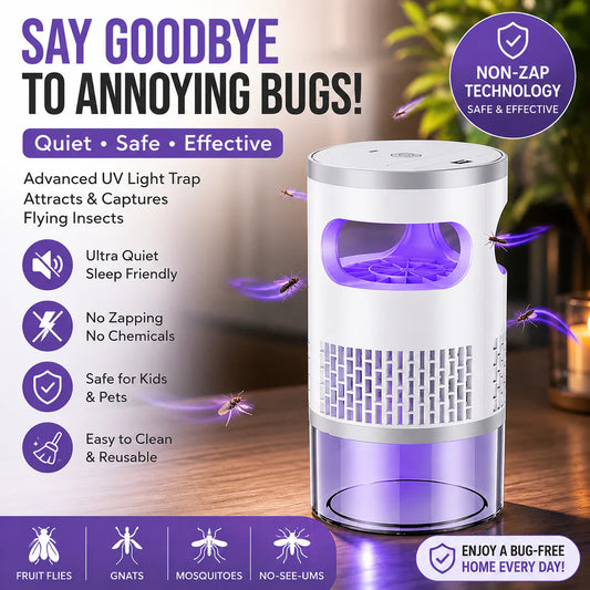 Last 50%off    Indoor Flying Insect Trap with UV Light and Suction Fan, Plug-In Bug Catcher for Home, Kitchen, Bedroom and Office