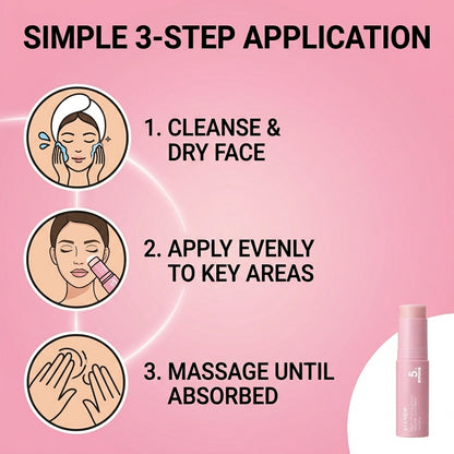 FLEXQW PDRN Pink Collagen Volume Multi Balm Stick - with 5% Volufiline & Retinol | Instant Plumping, Anti-Wrinkle & Firming Treatment for Eyes, Lips, and Neck (10g)
