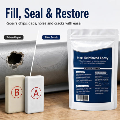 💥SAVE 50% NOW —  Steel-Reinforced Epoxy Repair Putty | Multi-Surface Repair Stick for Metal, Wood, Plastic, Ceramic, Pipes & Cracks🏠