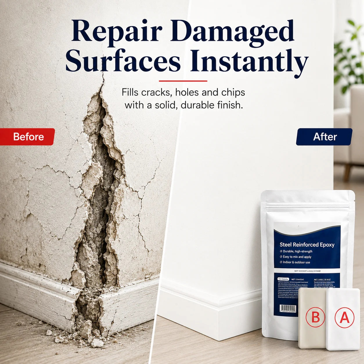 💥SAVE 50% NOW —  Steel-Reinforced Epoxy Repair Putty | Multi-Surface Repair Stick for Metal, Wood, Plastic, Ceramic, Pipes & Cracks🏠