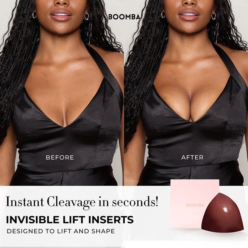 Invisible Lift - Patented Sticky Fashion Bra Inserts Prevents Nipple Slips No Sewing Required Low Cut Tops Womenswear