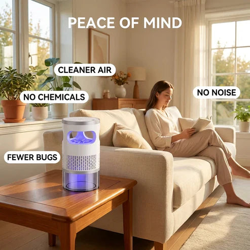 Last 50%off    Indoor Flying Insect Trap with UV Light and Suction Fan, Plug-In Bug Catcher for Home, Kitchen, Bedroom and Office